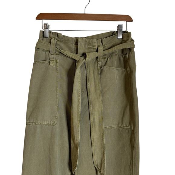 Rails Achilles Pants in Green Canteen High Waist Paper Bag Womens 4 Minimalist - Picture 4 of 10